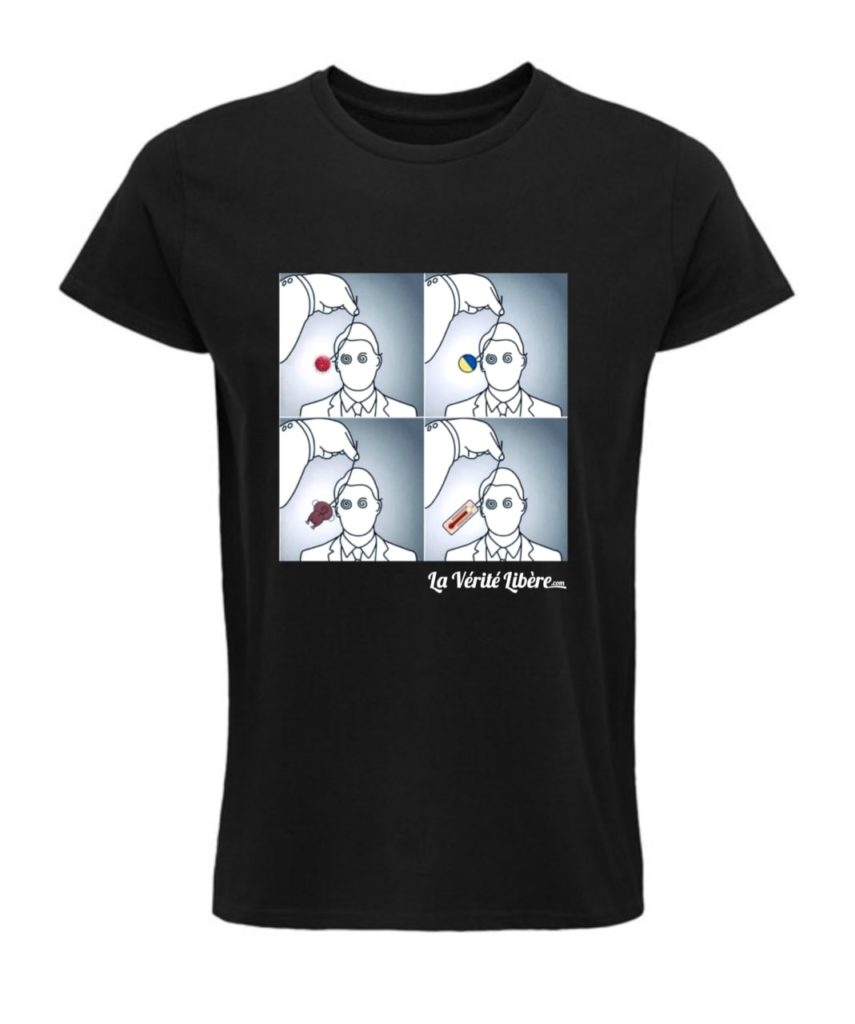 T-shirt homme noir_contrôle mental