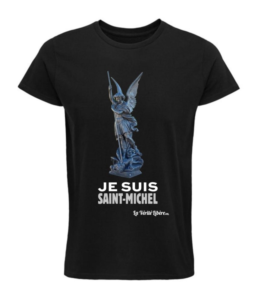 T-shirt homme_noir_Je suis Saint Michel