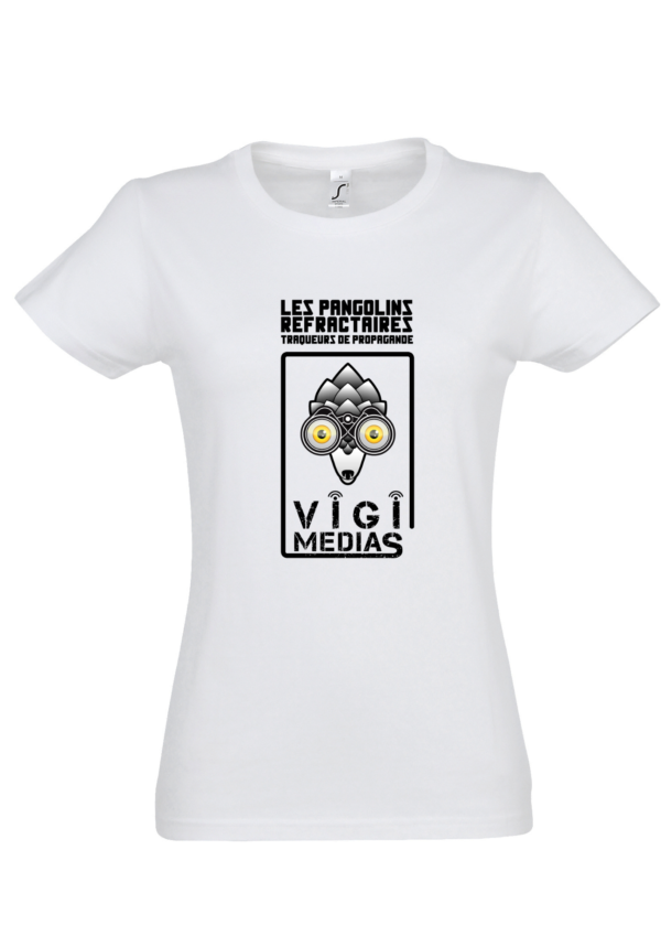 T-shirt Vigimédias femme blanc