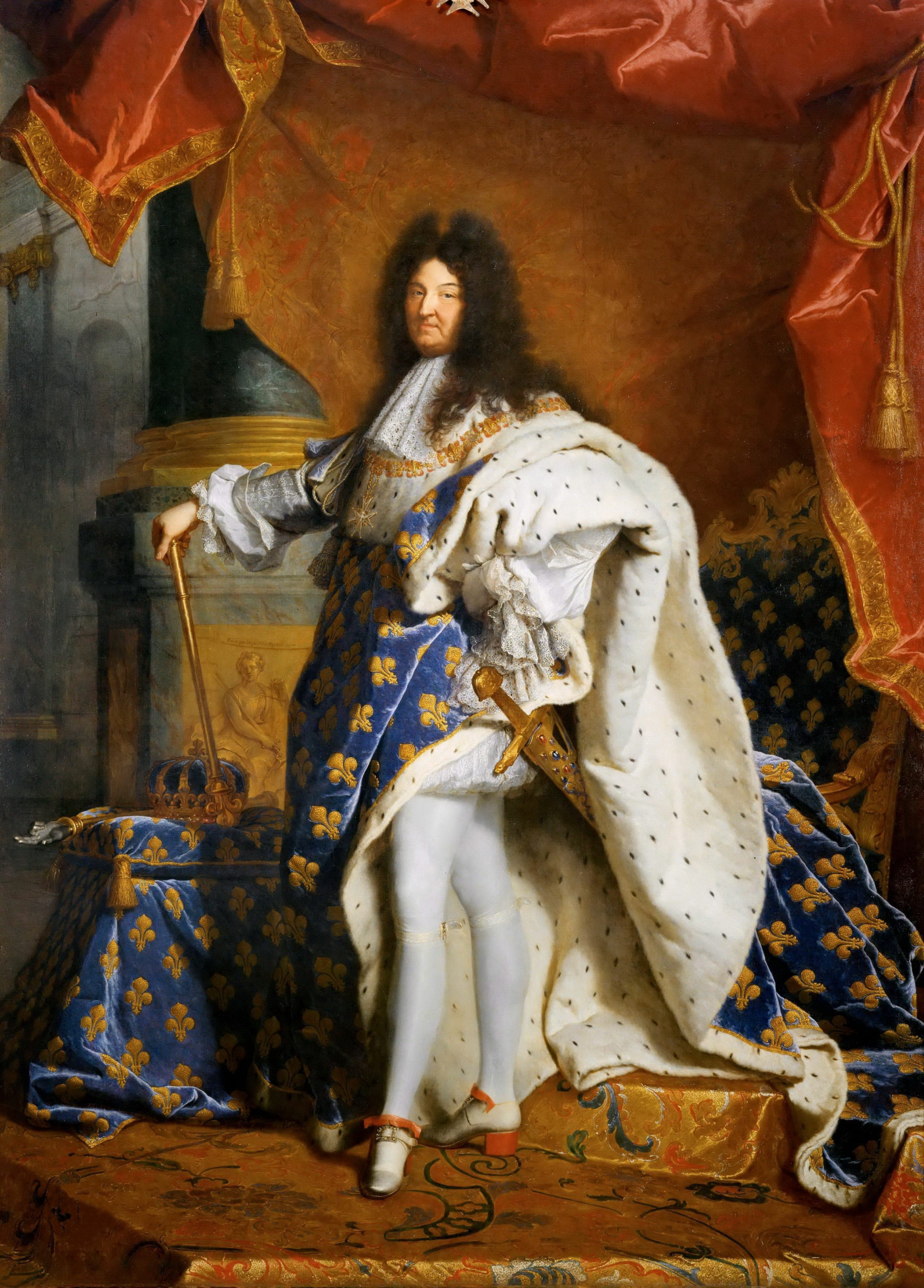 Louis XIV en costume de sacre par Hyacinthe Rigaud au Musée du Louvre