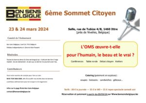 6ème Sommet Citoyen Bon Sens Belgique