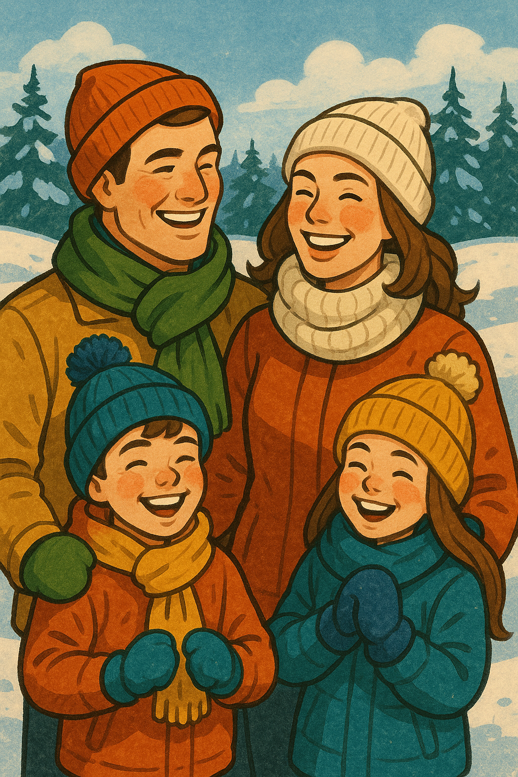 Famille en bonne santé